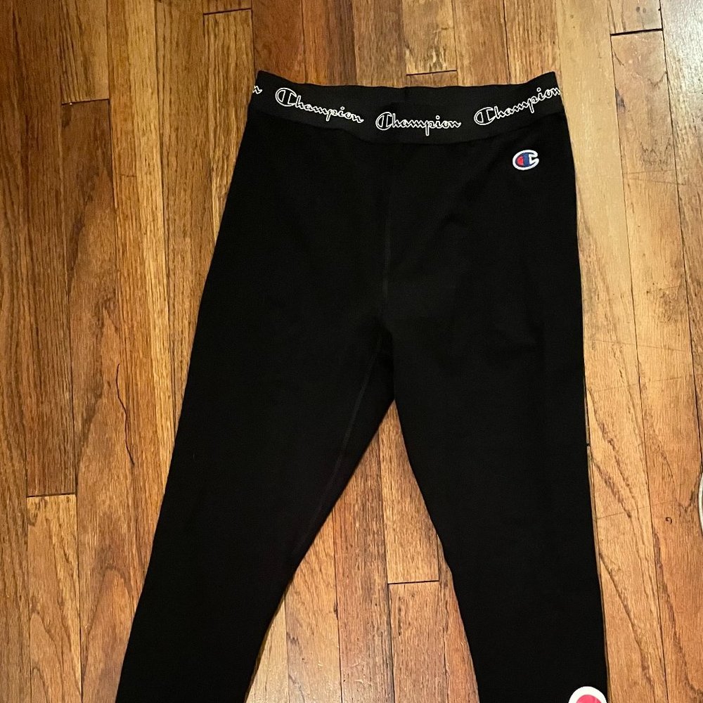 Champion Black logo sports leggings